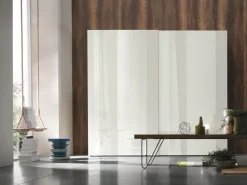 Armadio componibile ante scorrevoli con inserti in vetro Palma disponibile in varie misure e colori