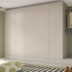 Armadio con ante battenti e cassetti Bull disponibile in 3 altezze linea Airone