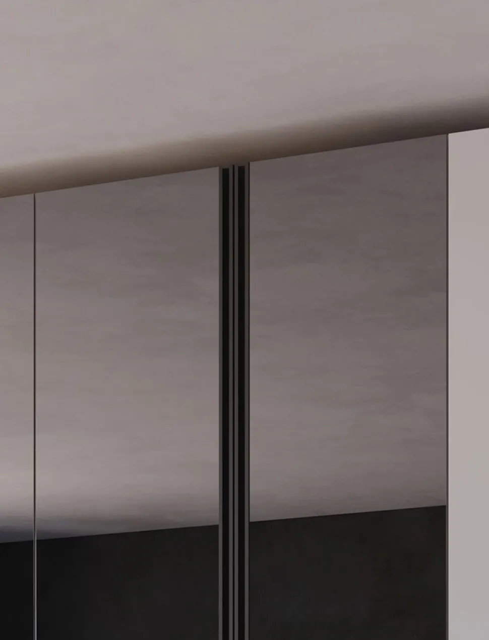 Armadio con ante in vetro laccato Pollet linea New Season
