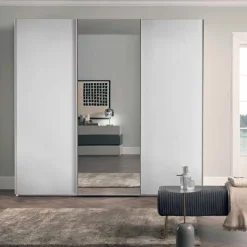 Armadio con 3 ante scorrevoli con specchio Coldy linea Domino disponibile in vari colori