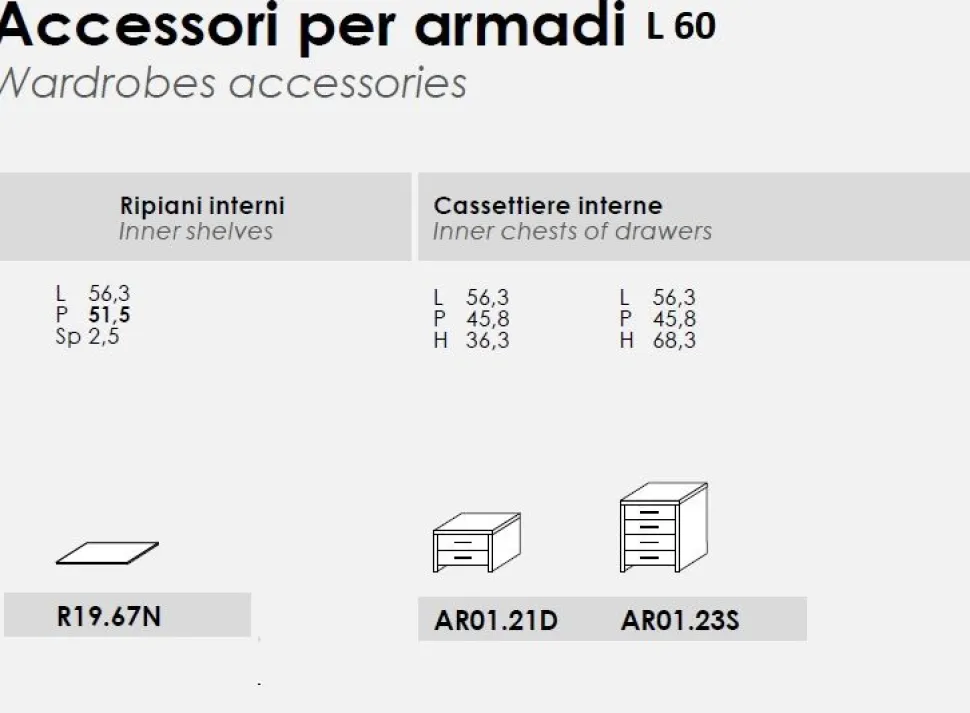 Armadio con vano Tv 6 ante battenti e 2 librerie linea Omega disponibile in 2 misure e vari colori