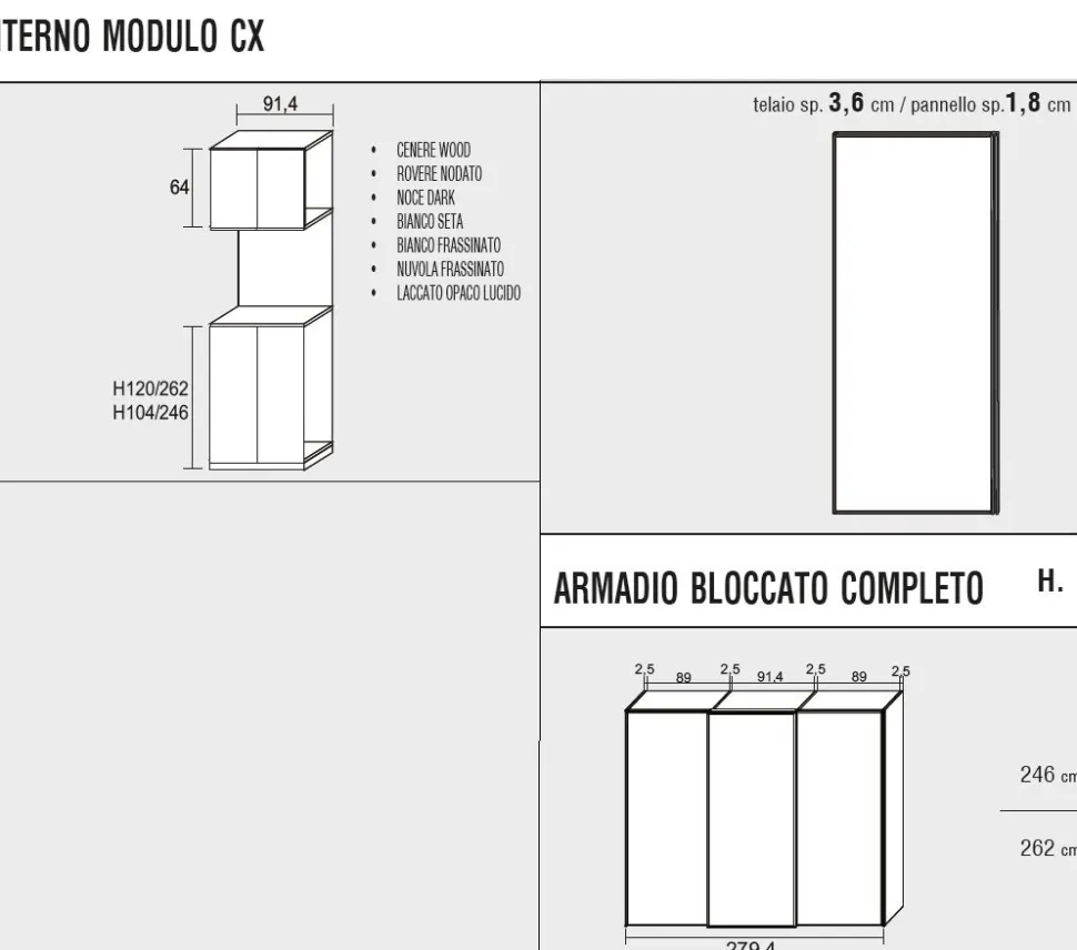 Armadio con vano tv e tre ante scorrevoli Giorgia linea New Season