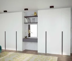 Armadio Design 8 ante battenti finitura Bianco Laccato Opaco