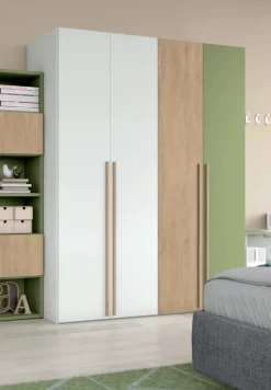 Armadio Linus 4 ante battenti linea Volo disponibile in 2 misure e vari colori