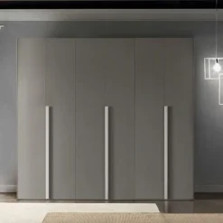 Armadio Martin 6 ante battenti linea Domino finitura Grigio Londra