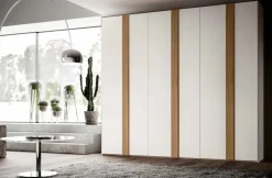 Armadio moderno 6 ante battenti con maniglia Integrata a tutta altezza disponibile in vari colori