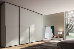 Armadio moderno 4 ante scorrevoli Moka e Argilla disponibile in vari colori