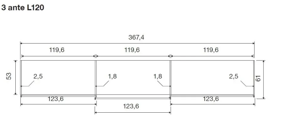 Armadio moderno 3 ante scorrevoli in Grigio Seta e inserto centrale Legno Bruciato disponibile in vari colori