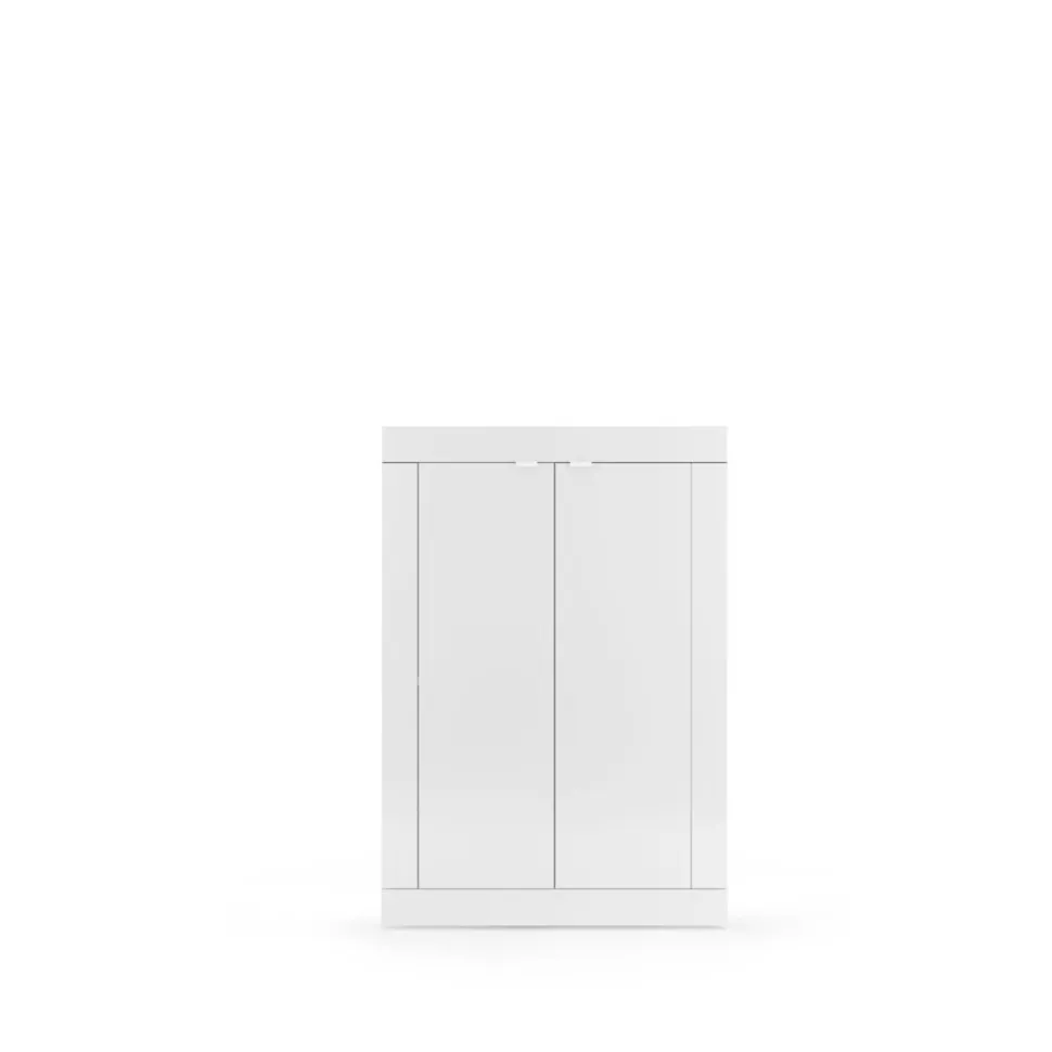 Armadio Multiuso due ante linea Basic in finitura Bianco Lucido con grafica