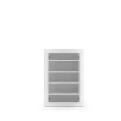 Armadio Multiuso due ante linea Basic in finitura Bianco Lucido con grafica geometrica