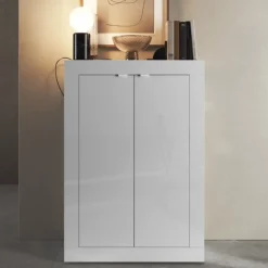 Armadio Multiuso finitura Bianco Lucido due ante linea Basic