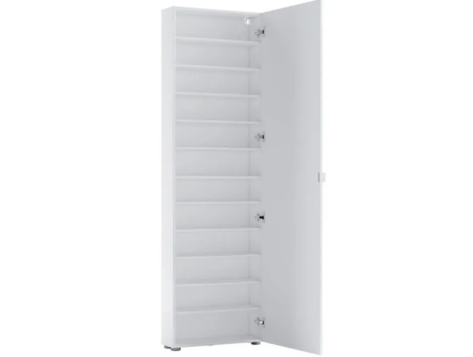 Armadio Scarpiera stretta 1 anta battente Fit in finitura Bianco Lucido