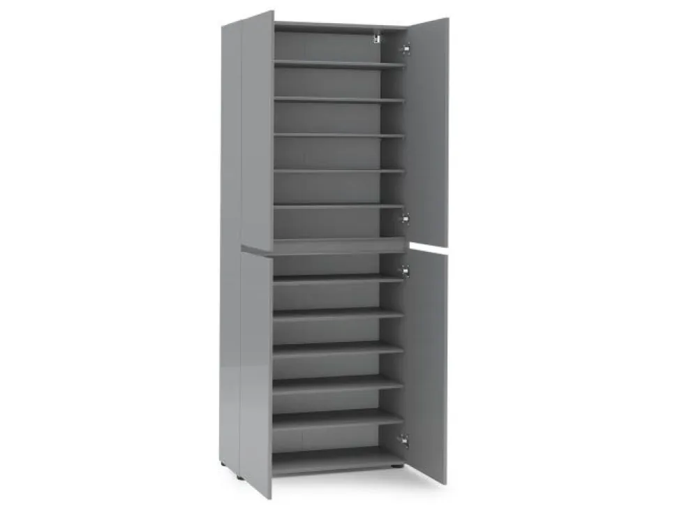Armadio scarpiera stretta 4 ante battenti Master disponibile in 2 colori