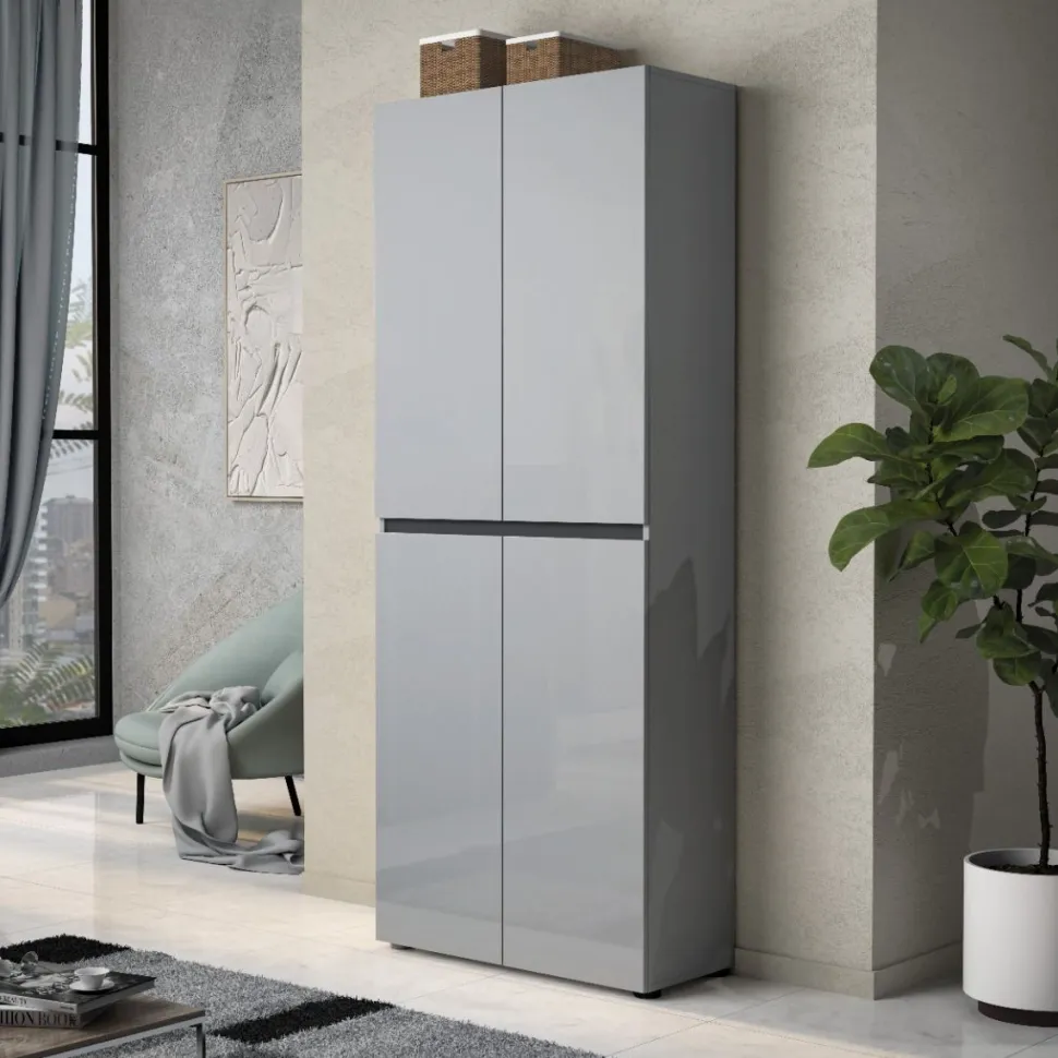 Armadio scarpiera stretta 4 ante battenti Master disponibile in 2 colori