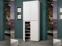 Armadio scarpiera stretta 4 ante battenti Master disponibile in 2 colori