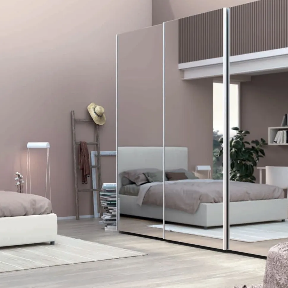 Armadio Scorrevole 3 ante a specchio Free disponibile in 2 misure e 15 colorazioni