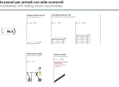 Armadio Scorrevole 3 ante a specchio Free disponibile in 2 misure e 15 colorazioni