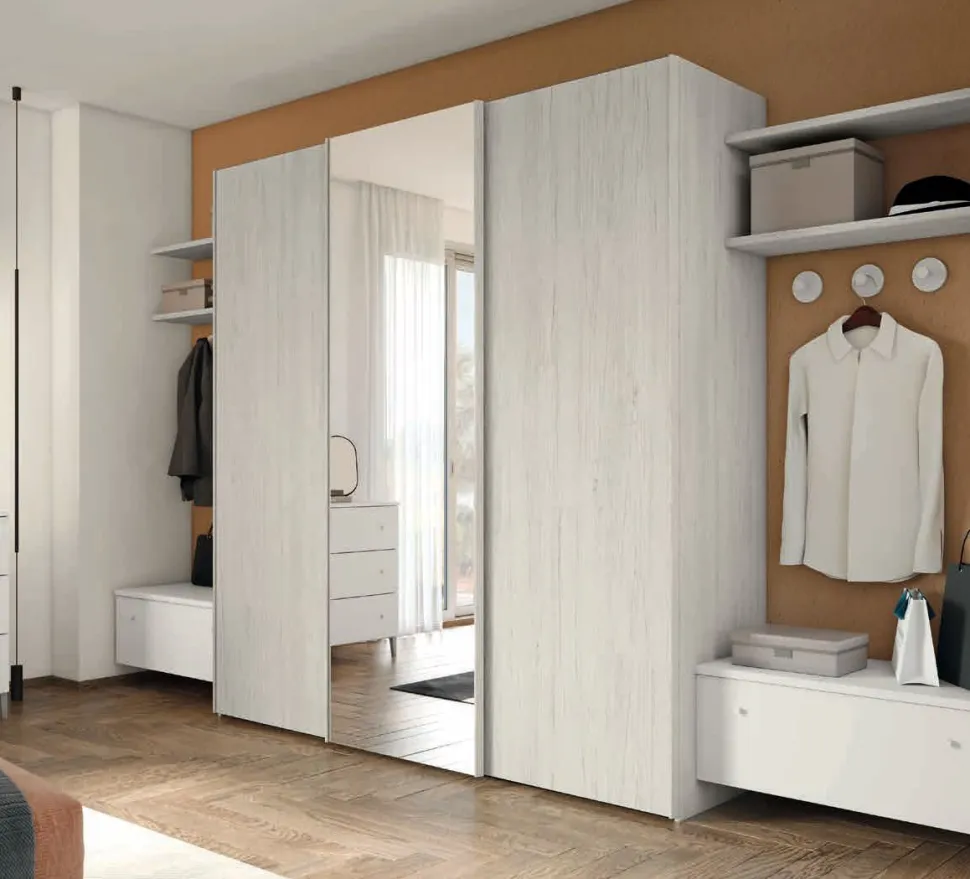 Armadio Scorrevole 3 ante con specchio Free disponibile in 2 misure e 15 colorazioni