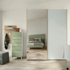 Armadio Scorrevole 2 ante con specchio Free disponibile in 2 misure e 13 colorazioni
