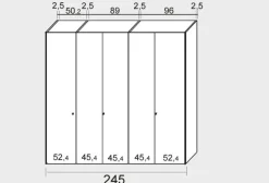 Armadio Seri a 5 Ante Battenti - Colori e Grafiche su Misura (Anche su Richiesta)