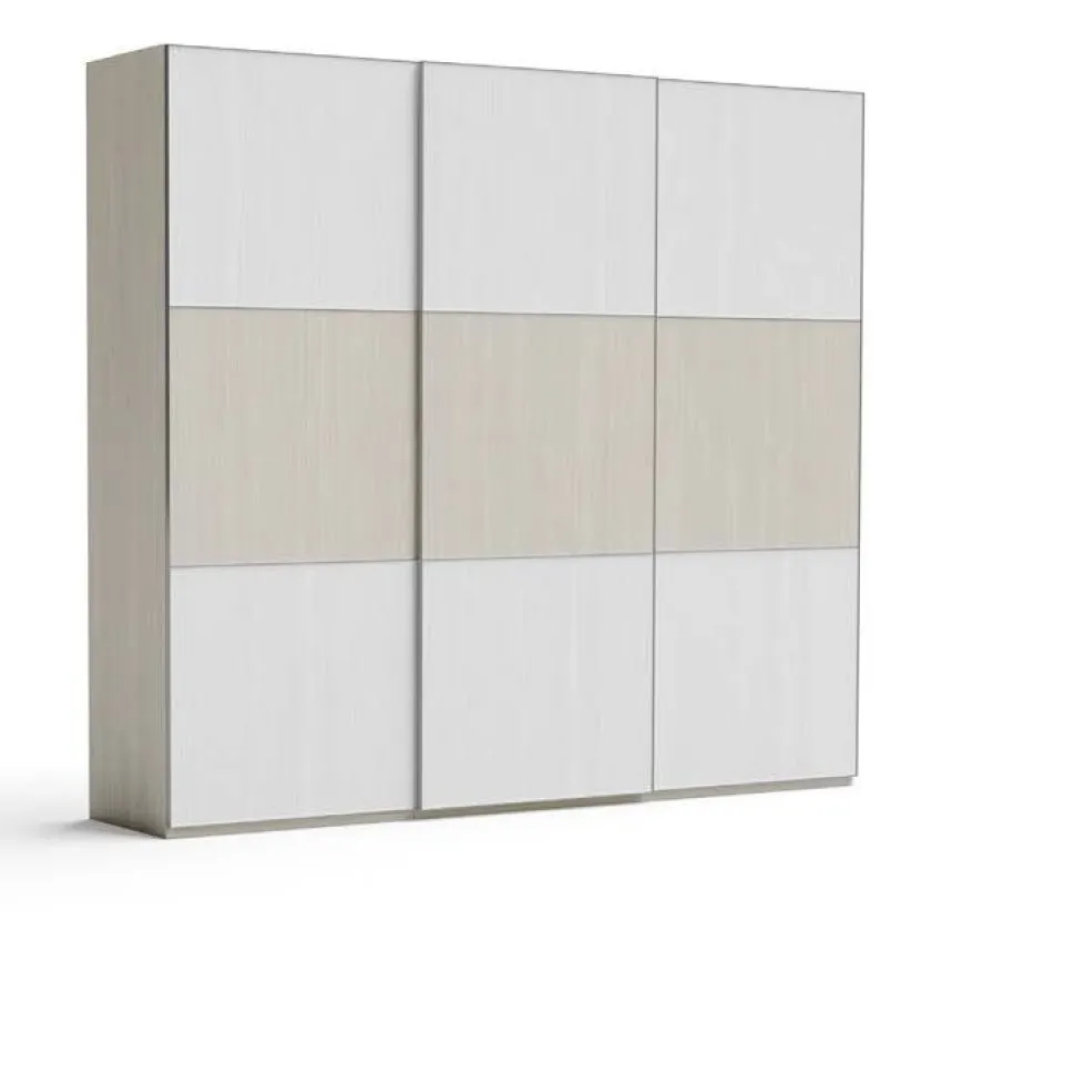 Armadio Woody 3 ante linea Fly finitura Frassino Nuvola e Cenere wood