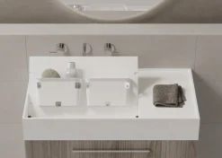 Bagno monoblocco Compact 2 ante e lavabo in ocritech con doppio fondo disponibile in vari colori