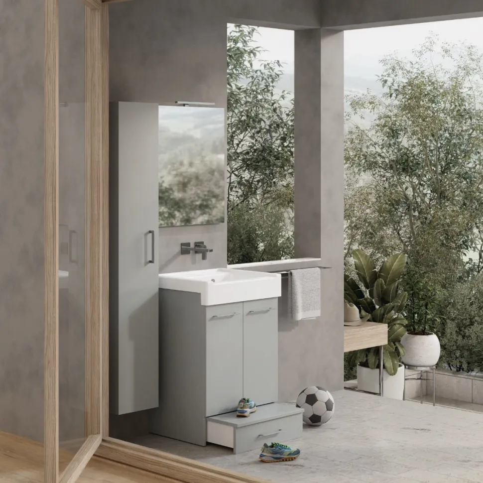 Bagno monoblocco Lavarredo 2 ante e 1 cassetto disponibile in vari colori