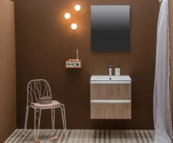 Bagno sospeso Jacob 2 cassetti con maniglia a gola disponibile in vari colori