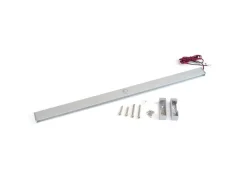 Barra Appendiabiti per armadi con luce LED Polux con sensore di movimento (12V DC), in Tecnoplastica e Alluminio, Grigio metallizzata