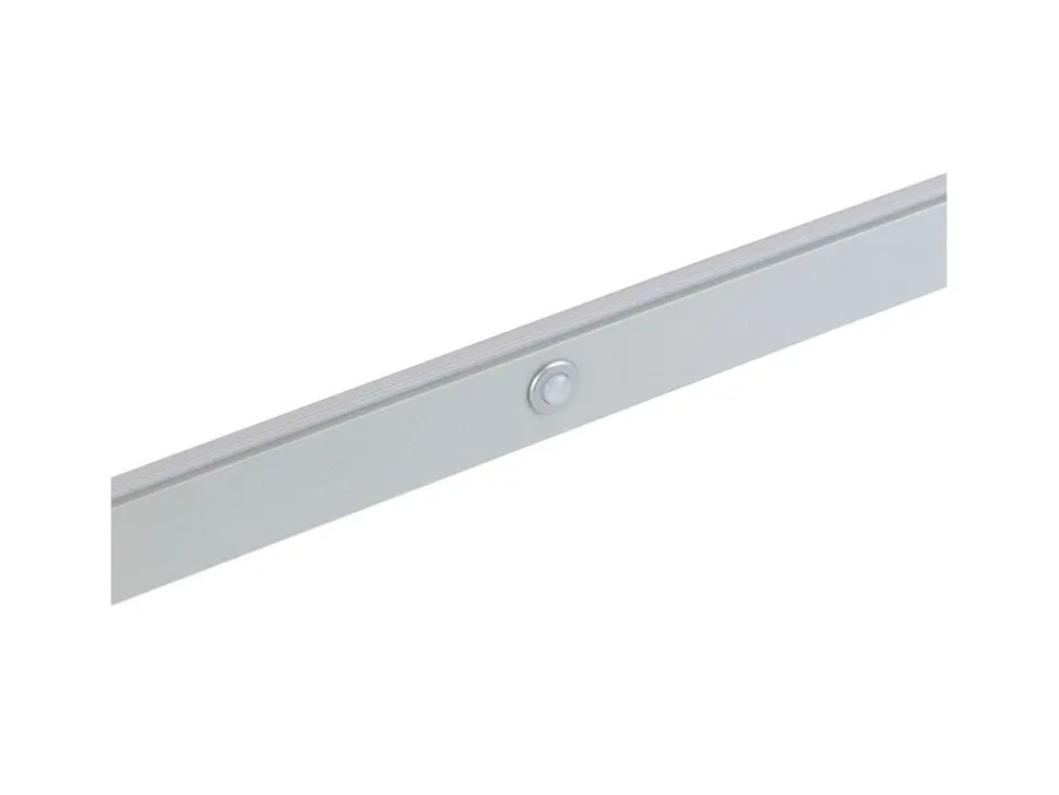 Barra Appendiabiti per armadi con luce LED Polux con sensore di movimento (12V DC), in Tecnoplastica e Alluminio, Grigio metallizzata