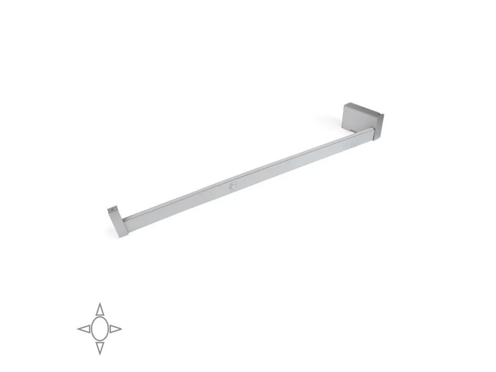 Barra Appendiabiti per armadi con luce LED Castor, batteria estraibile e sensore di movimento,in Tecnoplastica e alluminio