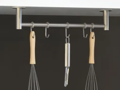 Barra portautensili adesivo da cucina con 5 ganci Supra
