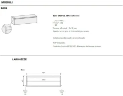 Base Porta Tv Bianco da 140 cm con 1 cassettone e maniglia a gola disponibile in vari colori