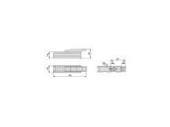 Braccetti per porte a battente Mildy, chiusura soft, Tecnoplastica, Nichelato opaco