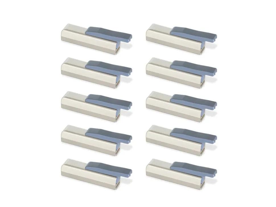 Braccetti per porte a battente Mildy, chiusura soft, Tecnoplastica, Nichelato opaco