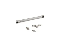 Braccetto per ante ribalta Thin, diametro 12 mm, con agganci, 80 kg, Acciaio e Tecnoplastica, Verniciato nichel opaco