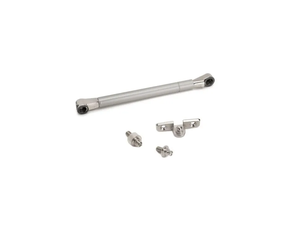 Braccetto per ante ribalta Thin, diametro 12 mm, con agganci, 80 kg, Acciaio e Tecnoplastica, Verniciato nichel opaco