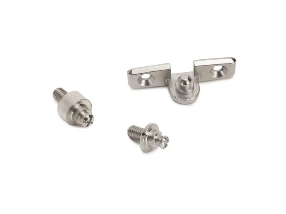 Braccetto per ante ribalta Thin, diametro 12 mm, con agganci, 80 kg, Acciaio e Tecnoplastica, Verniciato nichel opaco