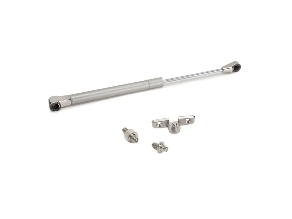 Braccetto per porta elevabile Thin, diametro 12 mm, con agganci, 5 kg, Acciaio e Tecnoplastica, Verniciato nichel opaco