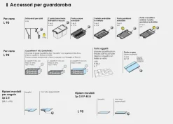 Cabina Armadio angolare componibile con schienale Mike disponibile in 3 altezze e 26 colori