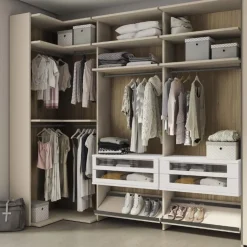 Cabina Armadio angolare componibile con schienale Mike disponibile in 3 altezze e 26 colori