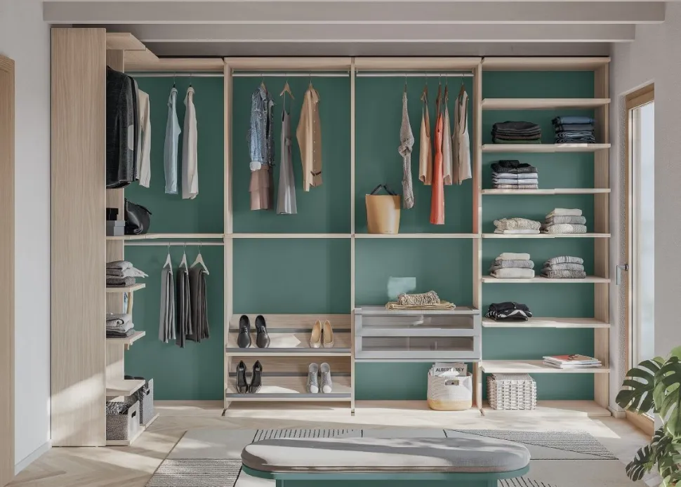Cabina Armadio componibile con schienale Aldo disponibile in 3 altezze e 26 colori