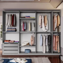 Cabina armadio lineare componibile 318x240h finitura Bronzo disponibile in 4 colori