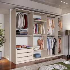 Cabina armadio lineare componibile 318x240h finitura Bronzo disponibile in 4 colori