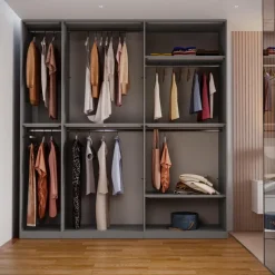 Cabina armadio lineare componibile 228x240h finitura Cashmere disponibile in 4 colori