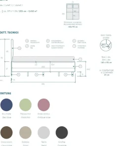 Camera matrimoniale con armadio scorrevole Chiara linea Chèrie in finitura Cashmere e Rovere Mercure
