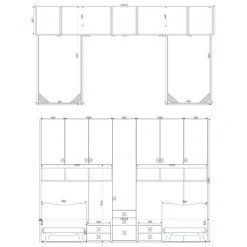 Cameretta a ponte doppia Mac linea Colorfull finitura Bianco e Salvia