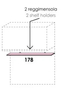 Cameretta a Ponte Melissa 2 L 270 cm 15 colorazioni