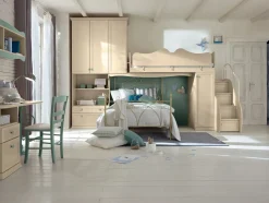 Cameretta a soppalco Giulia linea Omega disponibile in vari colori