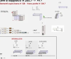 Cameretta a soppalco Luis linea Omega disponibile in vari colori